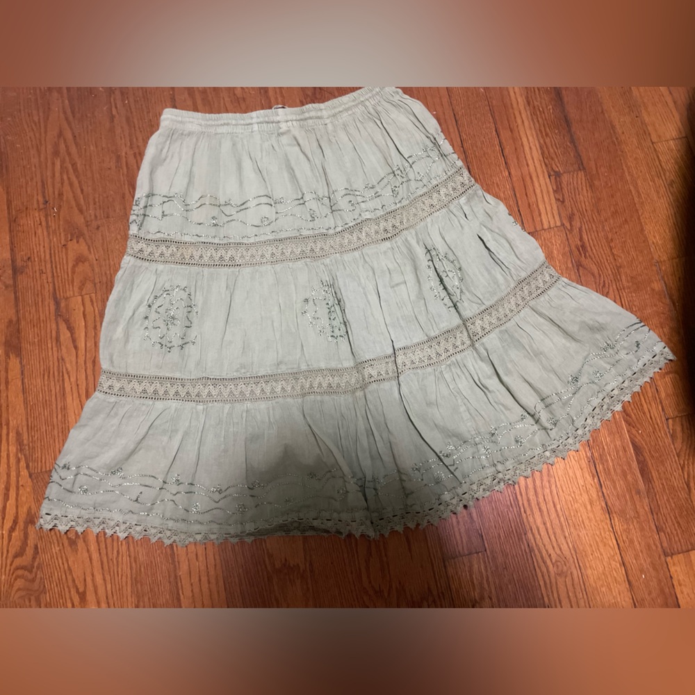Chic Olive A-Line Skirt